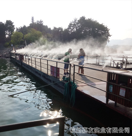 千島湖噴霧降溫造景圖